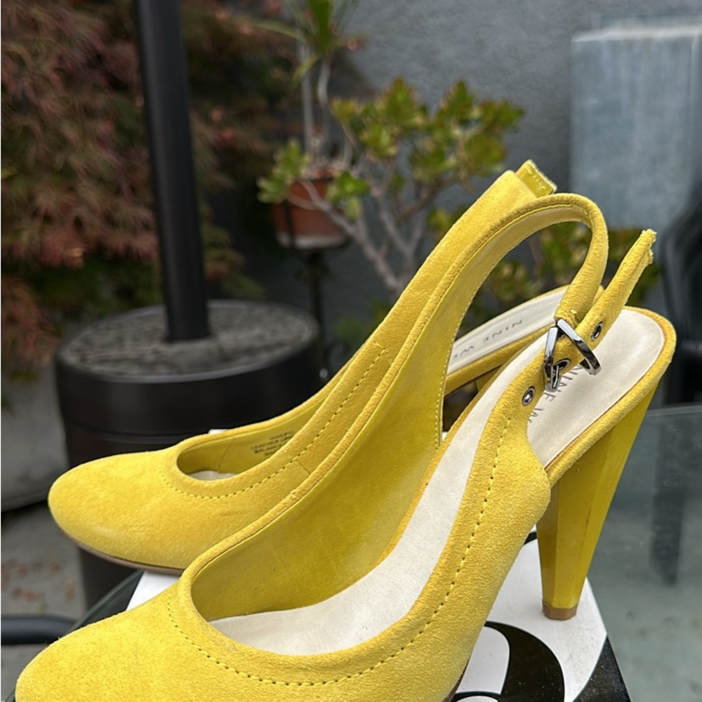 Nine West Yellow Retro-Inspired Heels